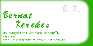 bernat kerekes business card
